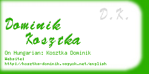 dominik kosztka business card